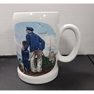 Norman Rockwell Collector's  Stein Mug  "Looking Out To Sea"